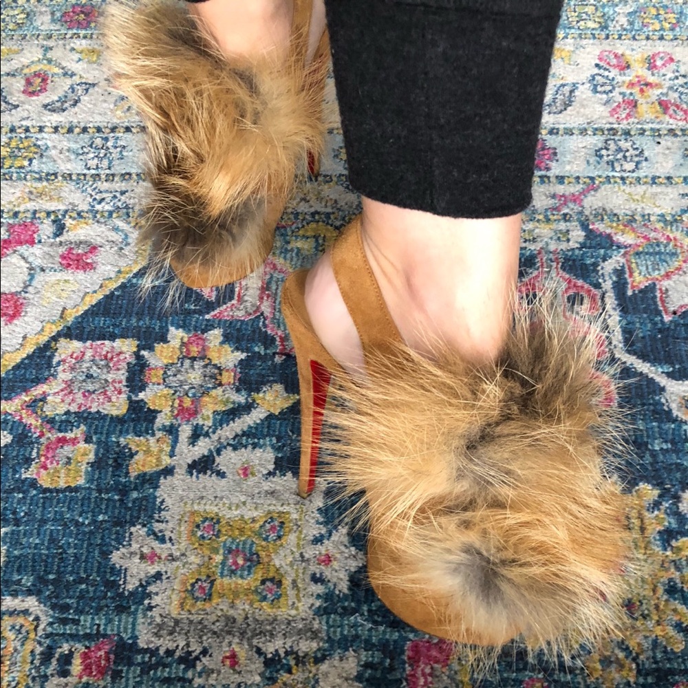 Christian Louboutin Splash Fur 150 Pumps - Picture 2 of 6